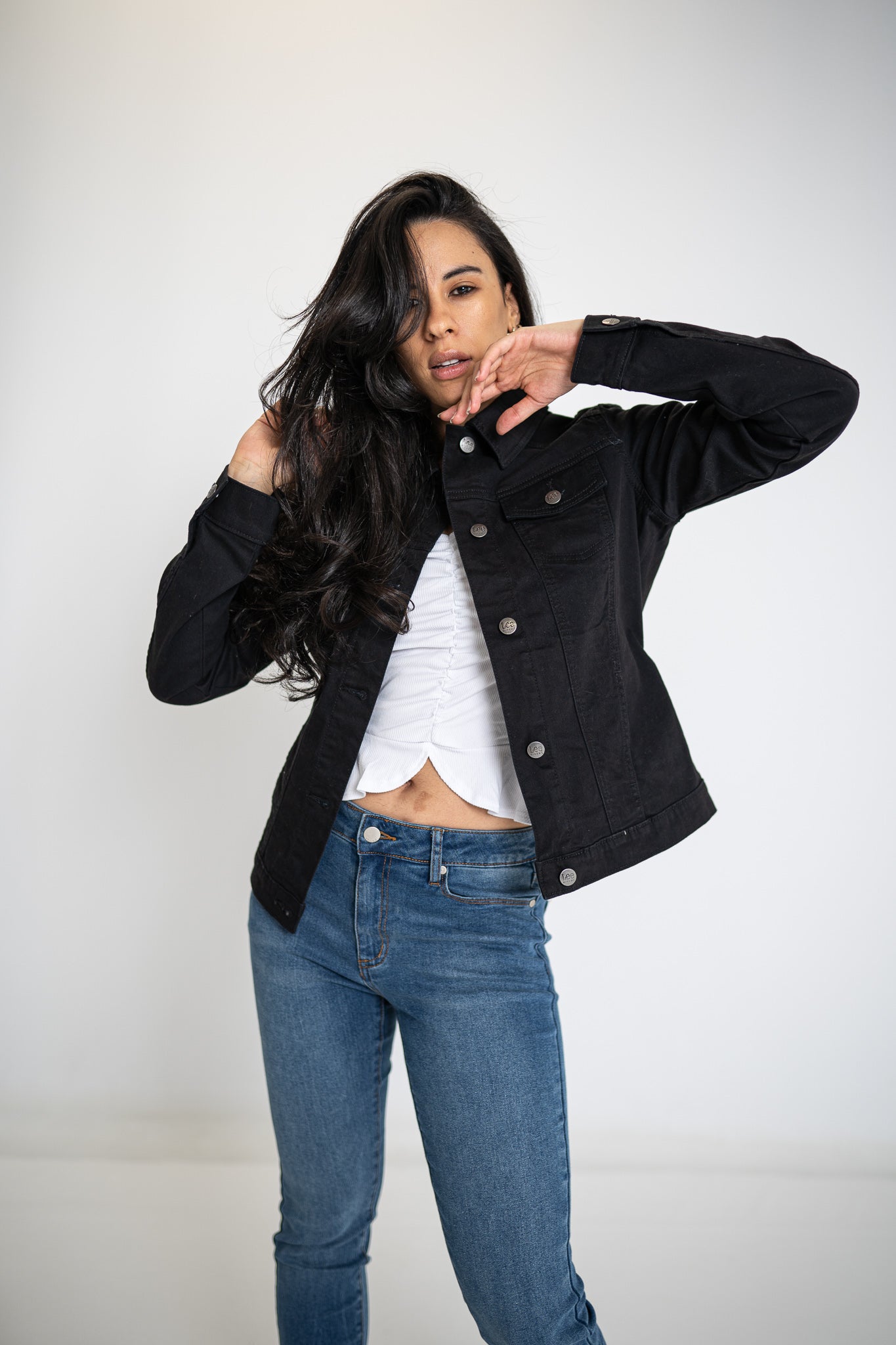 Whimsical Peacock Ladies' Denim Jacket