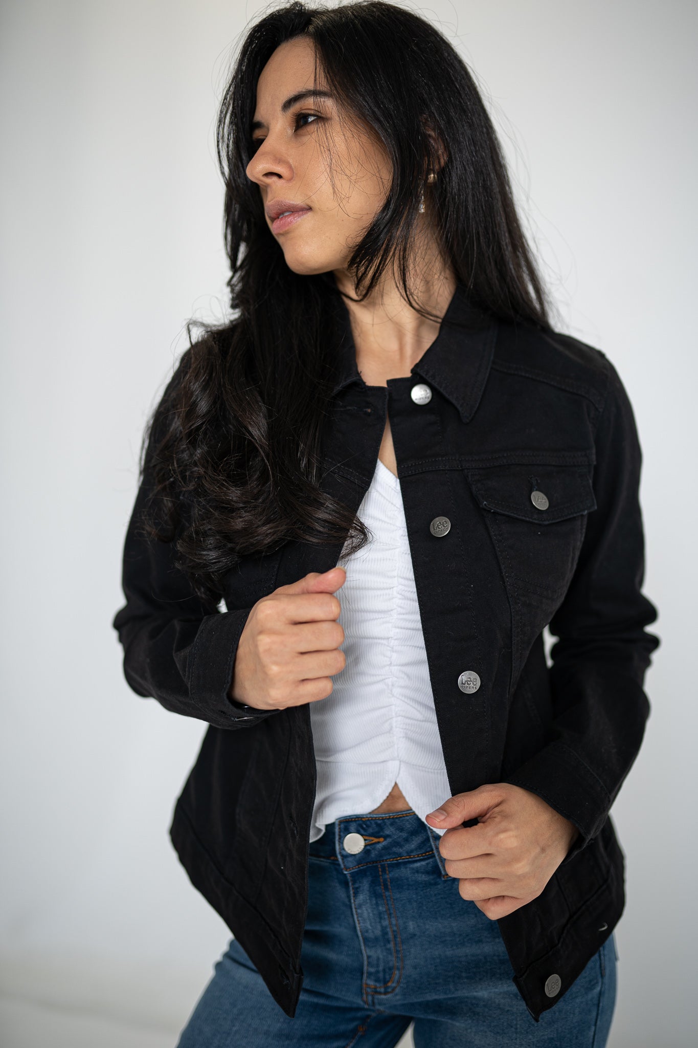 Whimsical Peacock Ladies' Denim Jacket