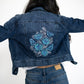 Lovely Hollyhock Bouquet and Flowers  Ladies' Denim Jacket by Celebrity Pink