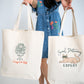 Social Distancing Expert White Large Canvas Tote Bag