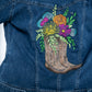 Country Cowboys Boots Bouquet Ladies' Denim Jacket