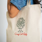 Crazy Cat Lady White Large Canvas Tote Bag