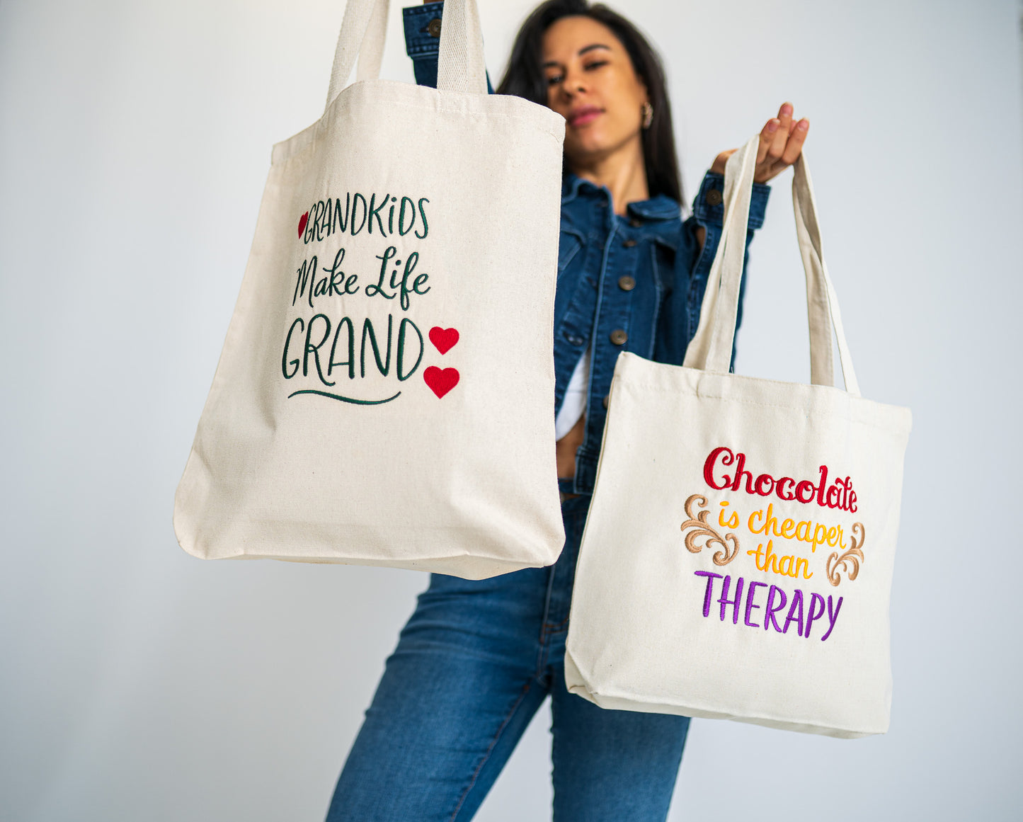 Chocolate Is Cheaper Than Therapy White Medium Canvas Tote Bag